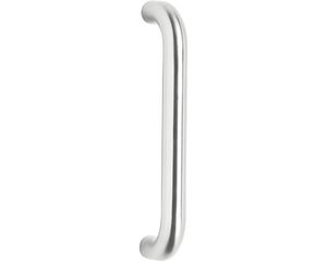 Stoßgriff gebogen 220 mm Edelstahl gebürstet