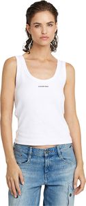 G-star Slim Rib ärmelloses T-shirt Weiß S Frau Weiß S G-star Slim Rib ärmelloses T-shirt Weiß S Frau Weiß S