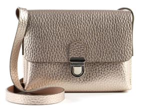 Vanzetti Leder Umhängetasche Glitter Radiance Horizontal Crossbody Bag Metallic Gold goldfarben