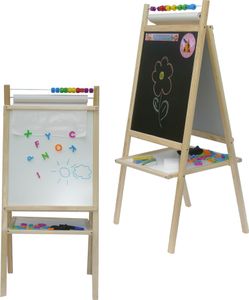 Dětská magnetická tabule 4v1 přírodní - výška 98 cm