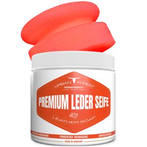 Lederseife Lederreiniger inkl. Handschwamm Lederpflege zur Leder-Reinigung von Lederprodukten als Sattelseife & Polsterreiniger 500 ml