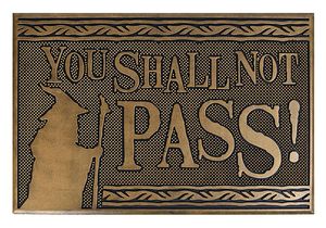 FUSSMATTE LORD OF THE RINGS - SHALL NOT PASS (RUBB - Fanartikel