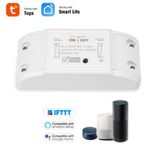 Wifi Smart Switch kompatibel mit Amazon Alexa & für Google Home Timer 10A / 2200W Wireless Remote Switch für Android / IOS-APP-Steuerung für Elektrogeräte Universal Smart Home Automation Module