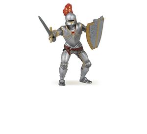 Papo Spielfigur - Ritter mit Rüstung und Feder, rot
