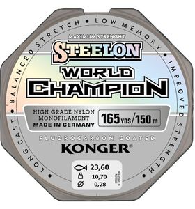 Konger Angelschnur World Champion Fluorocarbon Coated 0,28mm/10,70kg/150m Monofile Schnur super stark !