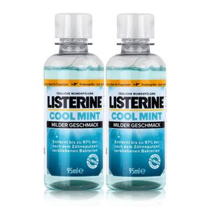 Listerine Cool Mint milder Geschmack 95 ml Mundspülung (2er Pack)