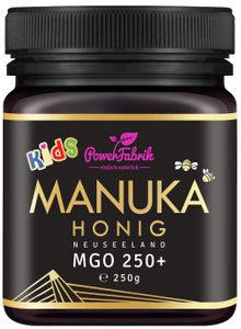 Manuka Honig Kinder | MGO 250+ | 250g | HALAL | Das ORIGINAL aus NEUSEELAND | Manuka Kids | PUR, ROH &  |  100% natürlich | PowerFabrik