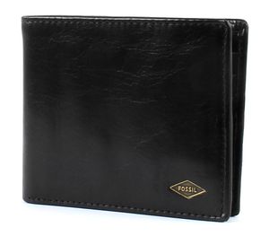 FOSSIL Leder Geldbörse Ryan Bifold with Flip ID RFID Black schwarz