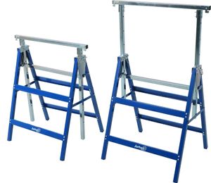 Teleskopické lešenárske kozy max. 200 kg DANNY, 2 ks, 60 x 56 x 81-130cm, strieborná/modrá