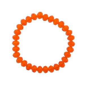 Melady Perlenarmband 30beads*8mm Orange  Glas Rund Perlen Armband Damen Armbänder Damenschmuck