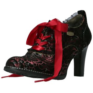 Laura Vita Damen Stiefelette Ancle Boot Hochfront Pumps floral Trend Alcbaneo 14, Größe:38 EU, Farbe:Rot