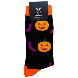 TwoSocks lustige Socken - Kürbis Halloween Socken, Motivsocken für Damen & Herren  Baumwolle Einheitsgröße