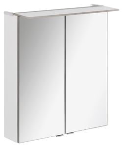 FACKELMANN LED Spiegelschrank B.PERFEKT / Badschrank mit Soft-Close-System / Maße (B x H x T): ca. 60 x 69 x 15 cm / hochwertiger Schrank mit Spiegel und Beleuchtung für das Bad / Korpus: Weiß