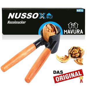 NUSSOX Nussknacker Nussbrecher Nussöffner Nusszange Walnüsse Haselnuss Holzgriff