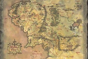 The Lord of the Rings - Middle Earth Map - Poster Druck - Größe 91,5x61 cm