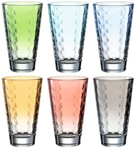 LEONARDO Set Longdrinkbecher Pastell sortiert Optic 6er Set