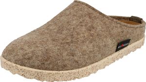 Haflinger Damen Pantoffel Herren Filz Hausschuh Manhattan Clog 391001, Größe:37 EU, Farbe:Beige
