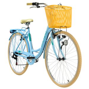 Damenfahrrad 28'' Cantaloupe blau mit Korb KS Cycling