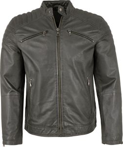 Herren Lederjacke Biker Lammnappa anthra : 56 Herren Lederjacke Biker Lammnappa anthra : 56