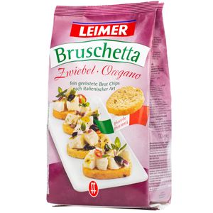 Leimer Bruschetta geröstete Brot Chips Zwiebel und Oregano 150g