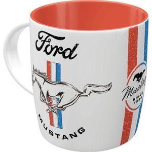 Nostalgic-Art - Kubek do kawy - Ford - Logo Ford Mustang Horse & Stripes