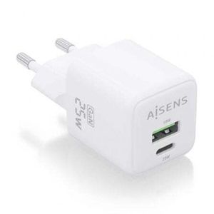 Aisens Wandladegerät Aisens ASCH-25W2P014-W/ 1xUSB Typ-C/ 1xUSB/ 25W