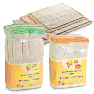 XKKO Prefold Baumwolle Faltwindeln Windeleinlagen 6er Pack für Stoffwindel(2-12 Monate)
