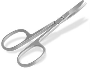 Nagelschere mit abgerundeten Enden Babynagelschere zur sicheren Anwendung an Fingernägel und Fußnägel aus rostfreies Edelstahl 9,5 cm