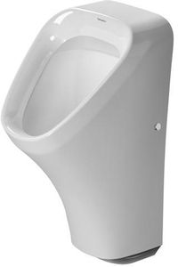 Duravit Elektro-Urinal DURASTYLE 300 x 340 mm, Netzanschluss, Zulauf von hinten, mit Fliege weiß