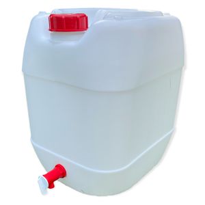 Wasserkanister mit Deckel und Hahn Camping Kanister Wassertank Behälter 20 Liter weiß
