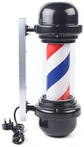LED Barbierstab Leuchtkugel Barber Pole Friseur Licht Schild 20 Zoll 220V Rot Weiß Blaue Streifen Lampe Pole Hair Salonlight Friseursalon Licht