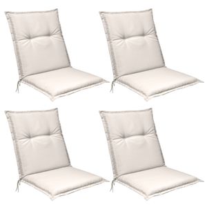 Beautissu 4er Set Niedriglehner Auflage Base NL 100x50x6 cm