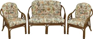 AMPO Polster Kissen für Rattan Bahama Set Rattansessel Gartenbankauflage Rattan