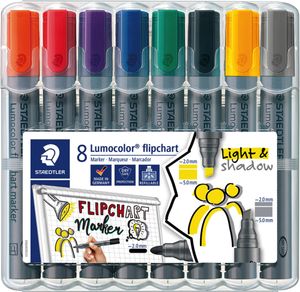 STAEDTLER Lumocolor Flipchart-Marker 356/356B 8er Etui