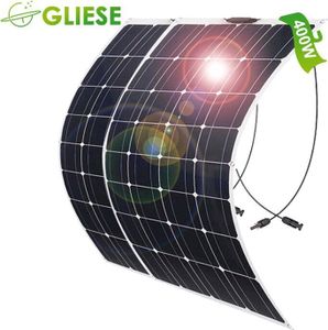 Solární panel flexibilní 400W 12V solární modul monokrystalický solární panel pro RV jachty a jiné nerovné povrchy