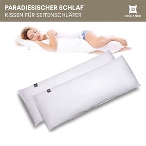 Seitenschläferkissen 150x50 cm - Body Pillow Füllkissen für Dakimakura Komfortkissen extra kuschelig 2er Set