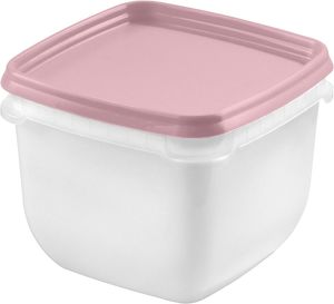GastroMax Gefrierdose 0,75 Liter 4er Set Dose weiß Deckel rosa