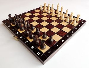 AKADEMISCHES 27cm  kleines reisendes hölzernes Schach-Set, Handcrafted klassisches Schach-Spiel