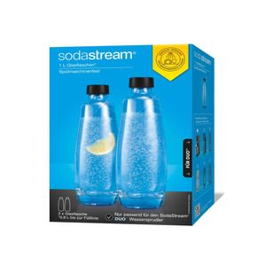 SodaStream 2 sklenené fľaše 1L Twinpack čierne