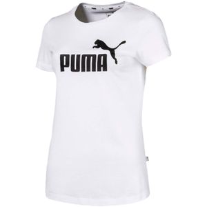 PUMA Damen Woman Essentials ESS Logo Shirt Tee / T-Shirt Kurzarm , Größe:L / 40, Farbe:Weiß (White 02)