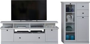trendteam Wohnen Wohnwand BrandsonBaxter Weiß Nachbildung 273 x 129 x 41 cm