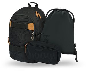 BAAGL Skate Darkness Rucksack-Set 3tlg: Rucksack, Federmäppchen, Turnbeutel