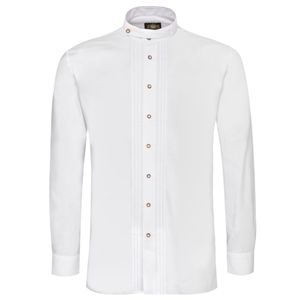 Trachtenhemd Adam Regular Fit mit Biesen in Weiß von Hammerschmid, Farbe:Weiß, Größe:46