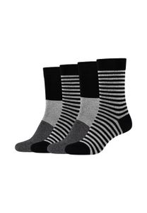 Camano Socken ca-soft stripes im praktischen 4er-Pack black 35-38