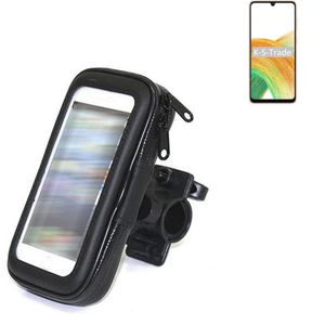 K-S-Trade Fahrrad-Halterung kompatibel mit Samsung Galaxy A33 5G Handy-Halterung Halter Lenkstange Fahrradhalterung Motorrad Bike Mount