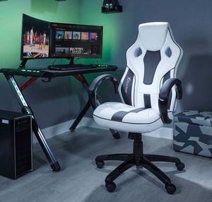 Maverick -  Ergonomic Highback Gaming Chair - White/Black