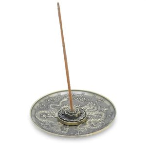 Räucherstäbchenhalter Drachen bronzefarbig -- 10x10 cm