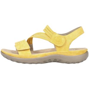 Rieker Damen Sandale Trekking Outdoor Stretch Klettverschluss 64870, Größe:39 EU, Farbe:Gelb