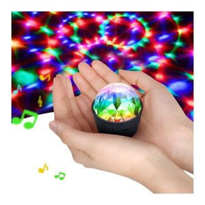 FNCF Mini Disco Ball Licht, Sprachsteuerung, Disco Party Lichter, Bühnenbeleuchtung, Effektlicht, DJ Strobe Ball mit Spiegel & Glitzereffekt