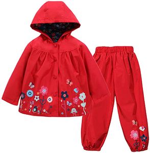90cm- Kinder Regenjacke Jungen Mädchen Regenanzug Regenbekleidung Wasserdichte Kinderjacke Baby Kleinkind Winddichte Jacke Regen Poncho für 1-6 Jahre Alt